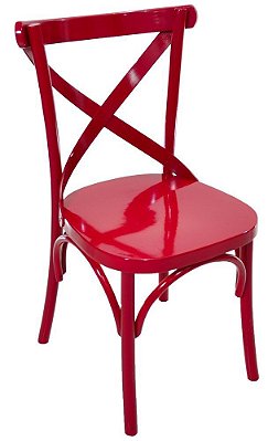 Cadeira Design X - Vermelha Brilho - Alto Padrão Móveis.