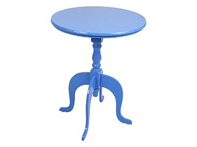 Mesa de Apoio Torneada - Azul - Alto Padrão Móveis.