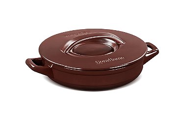 Caçarola de Cerâmica Buffet Duo+ 2,5 litros - Chocolate - Ceraflame.
