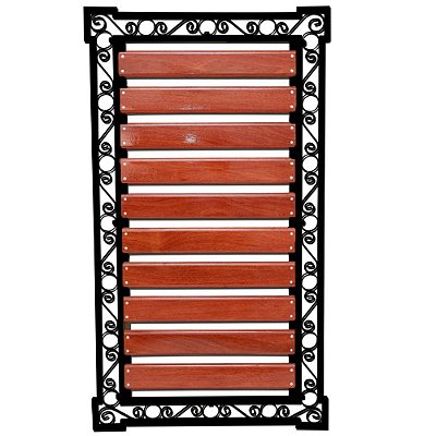 Suporte para Jardim Vertical Preto de Ferro e Madeira 173x98