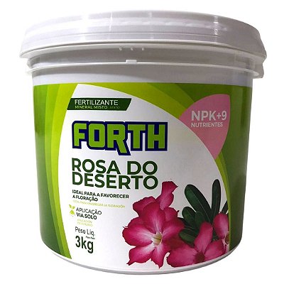 Adubo Fertilizante Mineral P/ Rosas Do Deserto NPK Forth 3kg