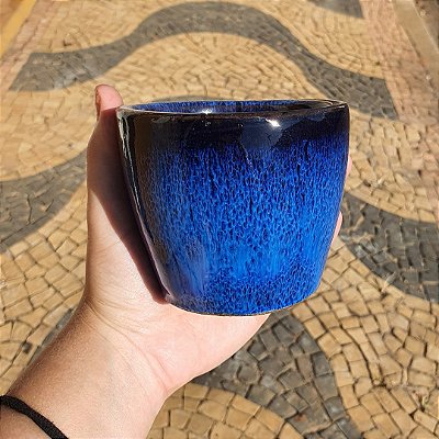 Vaso Cachepot de Cerâmica Esmaltado Brilhante Decorativo