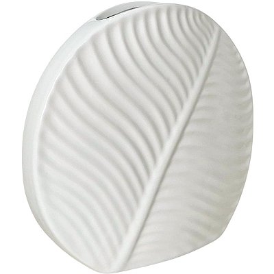Vaso Decorativo de Luxo Folha Dolomita Enfeite Elegante 25cm