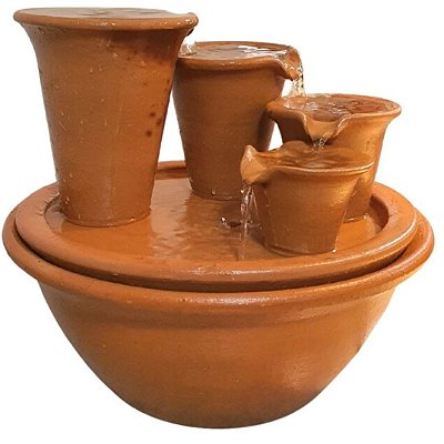 Fonte de Água Decorativa Cerâmica Cascata Para Mesa