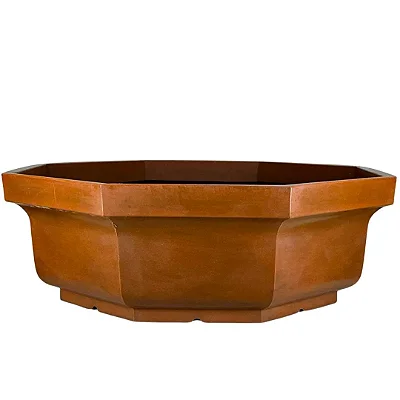 Vaso Bacia Para Planta Siena Oitavado Decoração Externa 88cm