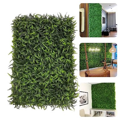 Placa Samambaia Artificial 60x40 Jardim Vertical Para Parede