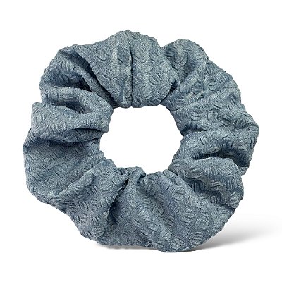 Scrunchie Texturas Azul em tecido de Malha