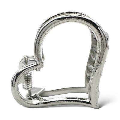 Piranha Cuore | Piranha de cabelo em forma de coração prateada