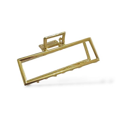 Piranha Firenze | Piranha de cabelo retangular dourada