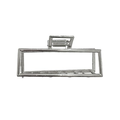 Piranha Firenze | Piranha de cabelo retangular prateada