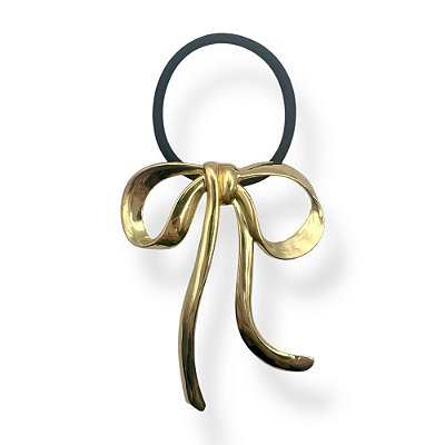 Elástico de Metal Laço | Elástico de cabelo com laço dourado