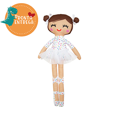 Boneca de Pano Inclusiva Bailarina AURORA Articulada - GG