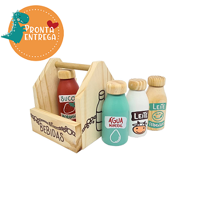 Brinquedo de Madeira - Kit BEBIDAS REFRESCANTES 5 peças
