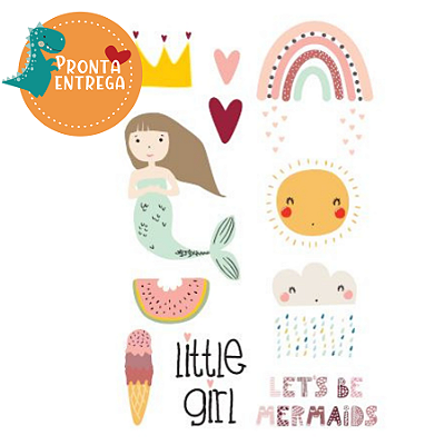 Tatuagem Temporária Infantil - Sereia II