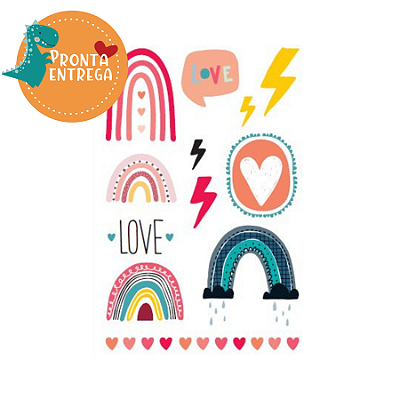 Tatuagem Temporária Infantil - Arco Íris