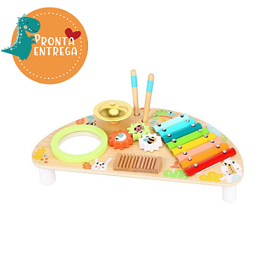 Brinquedo de Madeira - MESA MUSICAL - TOOKY TOY