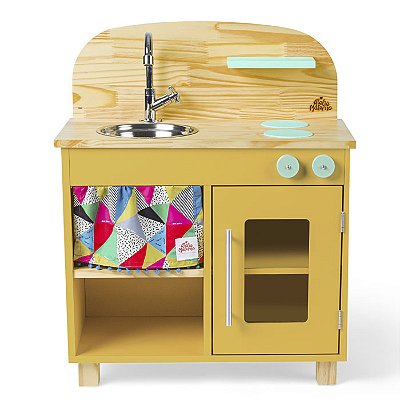 Brinquedo de Madeira Cozinha Infantil - AMARELA