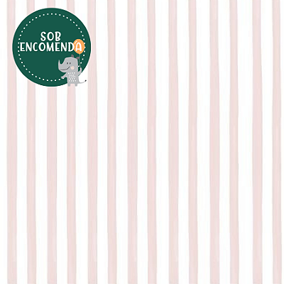 PAPEL de Parede Infantil Listras Aquarelado - ROSA