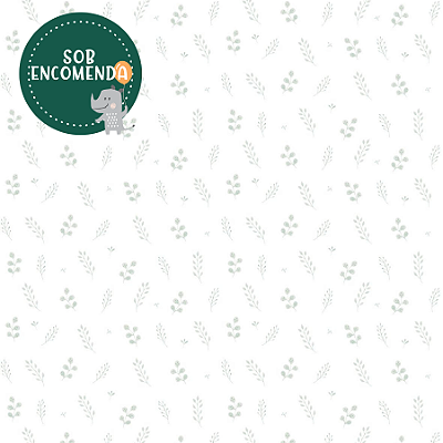 PAPEL de Parede Infantil Folhinhas Delicadas - VERDE