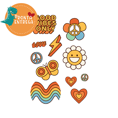 Tatuagem Temporária Infantil - GOOD VIBES