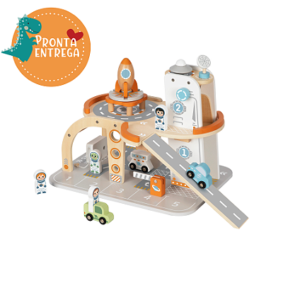 Brinquedo de Madeira - ESTAÇÃO ESPACIAL - TOOKY TOY