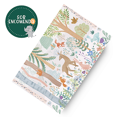 Tapete Vinílico Infantil Retangular (playmat) - ANIMAIS DA FLORESTA