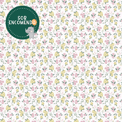 PAPEL de Parede Infantil COMPOSÊ JARDIM GIZ - BRANCO