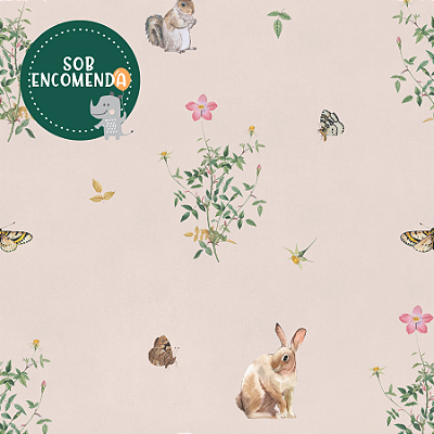 PAPEL de Parede Infantil ARTEO COMPOSÊ BOSQUE - ROSA