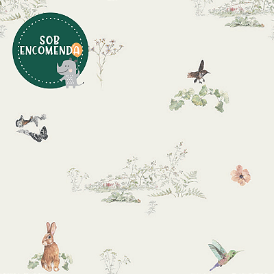 PAPEL de Parede Infantil ARTEO COMPOSÊ LAGO NÓRDICO - BRANCO