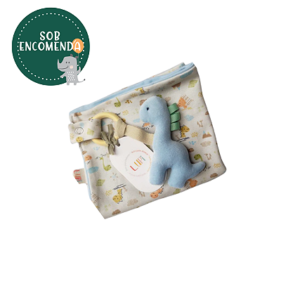 Naninha Sensorial - Fralda de Gaze Dupla Face - DINOSSAURO