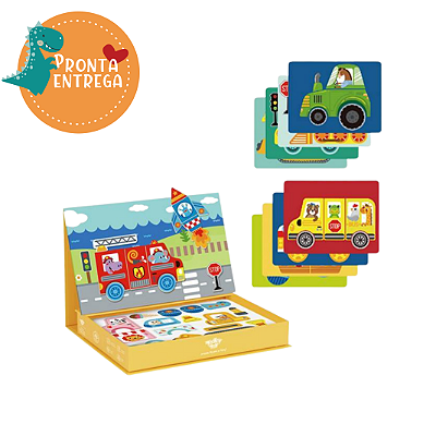 Brinquedo CAIXA MAGNÉTICA - TRANSPORTES - TOOKY TOY