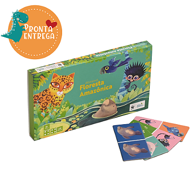 Brinquedo - DOMINÓ 28 peças - FLORESTA AMAZÔNICA | ARAQUARELA