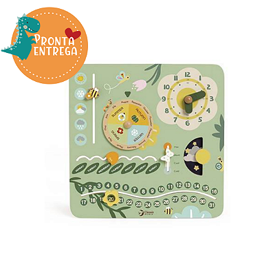Brinquedo de Madeira - CALENDÁRIO INFANTIL VINTAGE - CLASSIC WORLD
