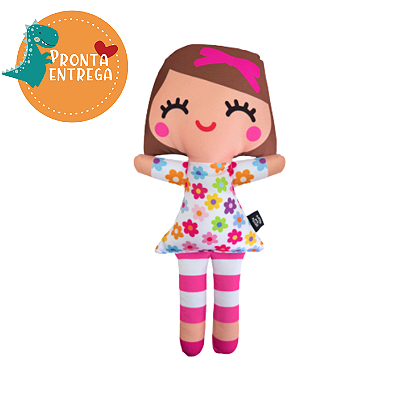 Boneca de Pano Inclusiva LIANA FLORIDA ROSA - G