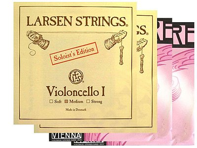 Cordas Larsen Solista e Spirocore Tungstênio para Cello