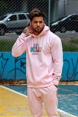 Conjunto Moleton Rosa Claro.