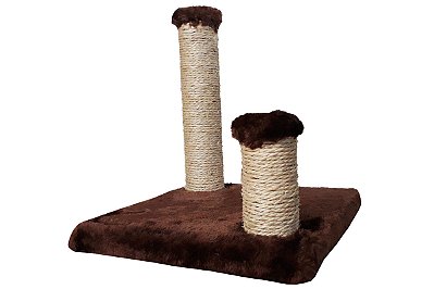 Luppet Brinquedo Arranhador Quadrado Com Postes Para Gatos Marrom