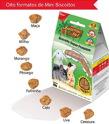 DROP 080 - Biscoito Para Coelho, Hamster e outros Roedores  80GR