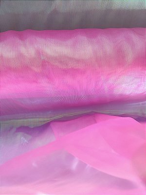 Organza Holografica - Rosa