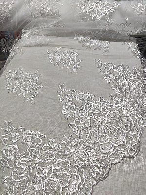 Tule Bordado Off White