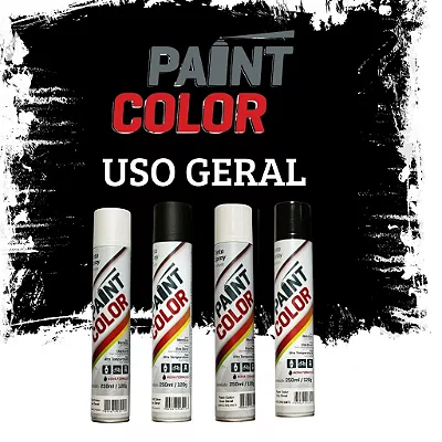 TINTA SPRAY PRETO BRILHANTE 250ML/120G USO GERAL - Limpeza Automotiva