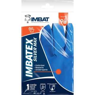 LUVA LATEX AZ.ANT.DER 9G IMBAT