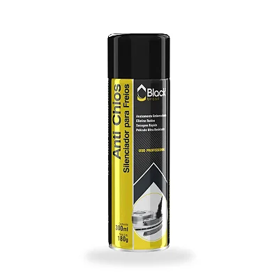 ANTI-CHIO AEROSSOL 300ML/180G BLACK - Eliminador chiados e ruídos indesejados no sistema de freios