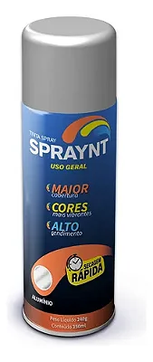 TINTA SPRAY ALUMINIO RODA 350ML/240G SPRAYNT