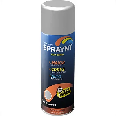 TINTA SPRAY PRATA METALICA 350ML/240G SPRAYNT