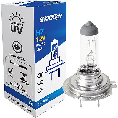LÂMPADA HALÓGENA STANDART H7 12V 55W PX26D - Lampada H7 12V
