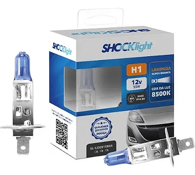 Par H1 55w 8500k 12v Super Brancas Sl120001sbba - Shocklight - PONTO M PECAS AUTOMOTIVAS
