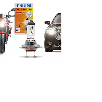 H7 - 12V - Lampada h7 12v 55w philips - Lâmpada pra carro - lâmpada pra moto - PONTO M PECAS AUTOMOTIVAS