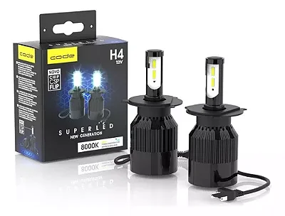 H4 - 12v - Kit Super Led Techone 8000k 12v H4 - PONTO M PECAS AUTOMOTIVAS
