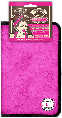 Pano de Microfibra Premium PREMIUM LIZ 30 x 40CM ROSA - CENTRALSUL - PONTO M PECAS AUTOMOTIVAS